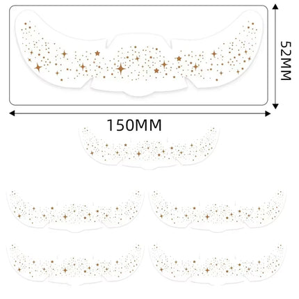 6Pcs Hot Stamping Freckles Makeup Patches Metallic Radiation Golden Silver Fake Freckles Temporary Tattoo Stickers Face Makeup