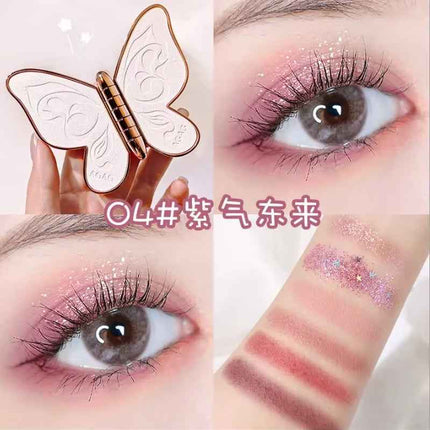 Paleta de Sombras 6 Colores Mate y Glitter