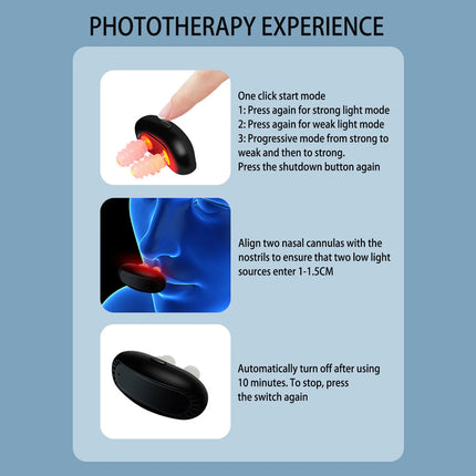 1Pcs/Lot New Hot Smart Infrared Nasal Therapy Device Portable Infrared Intelligent Rhinitis Machine for Rhinifis and Allergy Sym
