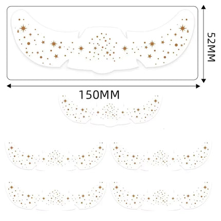 6Pcs Hot Stamping Freckles Makeup Patches Metallic Radiation Golden Silver Fake Freckles Temporary Tattoo Stickers Face Makeup