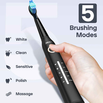SEAGO SG 958 Electric Toothbrush con 10 Cabezales