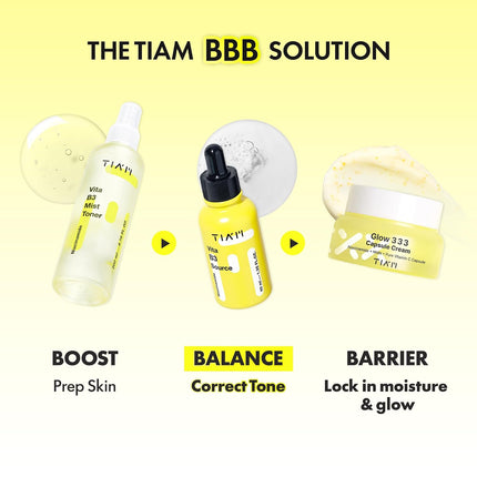 TIAM Vita B3 Source Serum, Niacinamide 10% + Arbutin 2%, Charming Tone Maker Tone-Balancing Treatment for Uneven Skin Tone, Dark Spot Care & Skin Clarity, Lightweight Daily Facial Formula, 1.35 Fl Oz