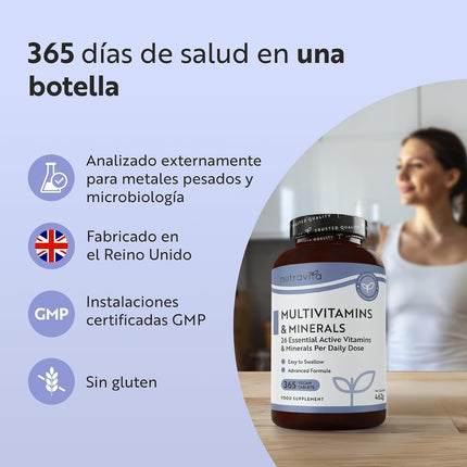 Nutravita Multivitaminas Mujer Y Homre - 365 Comprimidos Veganos