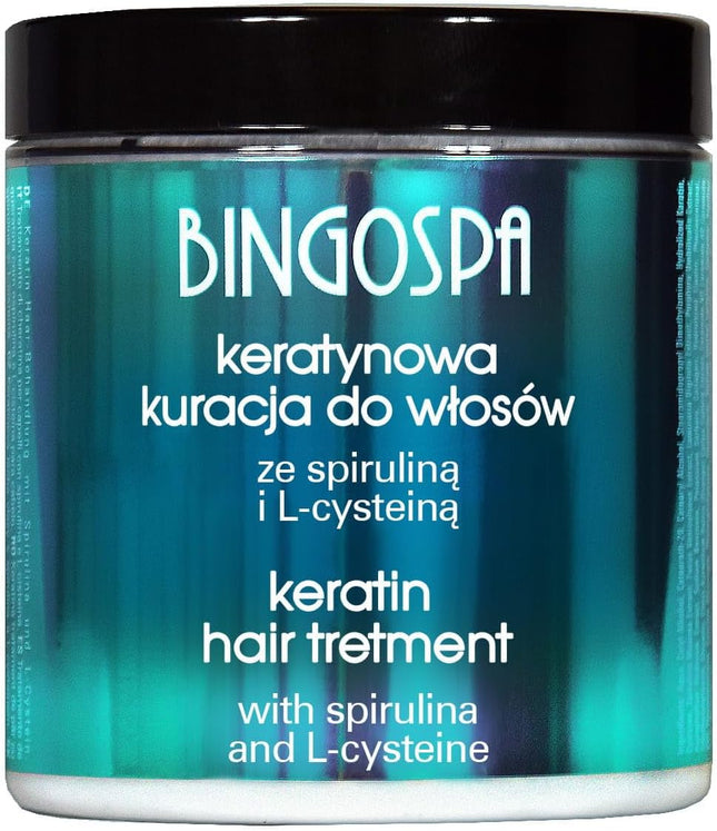 Tratamiento De Queratina Para Cabello Quebradizo, Cabello Dañado Y Puntas Abiertas Con Espirulina Y L-Cisteina - 250 G