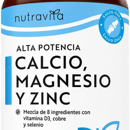 Nutravita Calcio Magnesio Zinc Y Vitamina D - 365 Tabletas Vegetarianas
