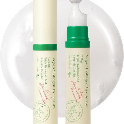 Suero Vegano De Colágeno Para Ojos K Beauty Triple Ácido Hialurónico Y Suero De Colágeno Peptídico Que Mejora La Elasticidad De La Piel 0.33 Fl. Oz.