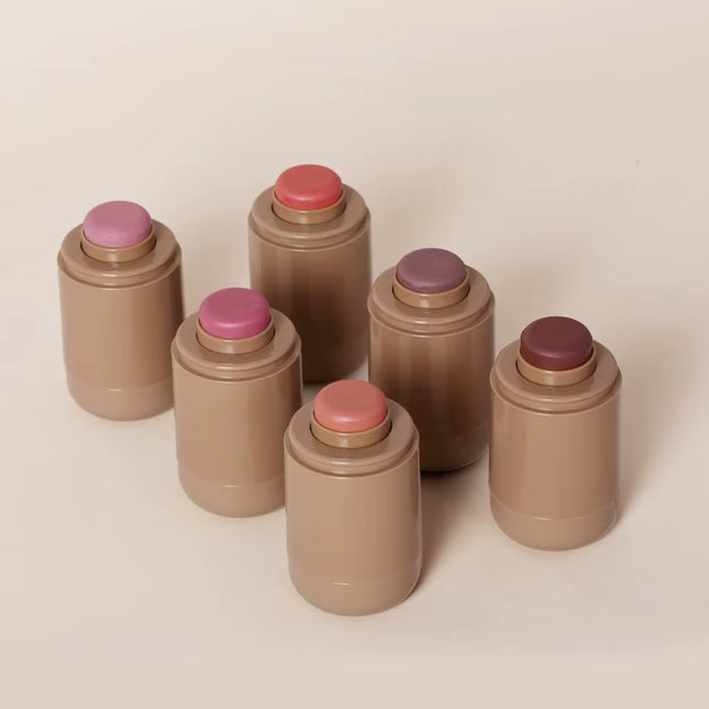 3-In-1Blush Stick Lasting Brightens Facial Cheek Stick Moisturizing Flash Lip Gloss Makeup Lip Gloss Face Rouge
