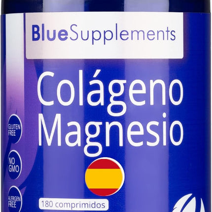 Colágeno Hidrolizado Con Magnesio - 180 Pastillas, 30 Días De Tratamiento - Suplemento Para Mejorar El Estado De Articulaciones Y Huesos, Mejora El Estado De Piel, Uñas Y Pelo