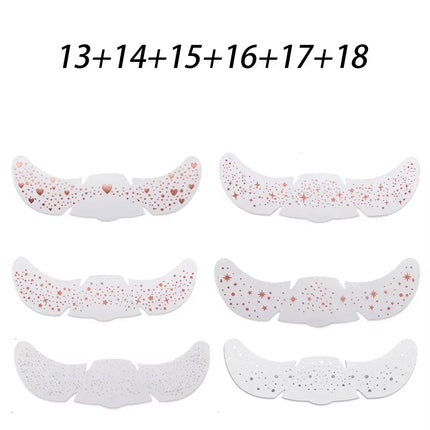 6Pcs Hot Stamping Freckles Makeup Patches Metallic Radiation Golden Silver Fake Freckles Temporary Tattoo Stickers Face Makeup