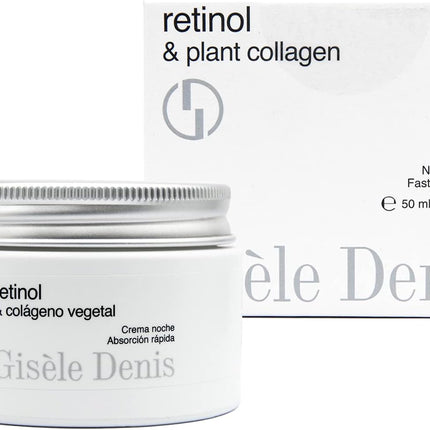 GISÈLE DENIS - Crema Facial Retinol Y Colágeno Vegetal 50 Ml, Crema Aclarante, Regenerante, Reparadora Y Emoliente, Aporta Luminosidad, Crema Antiarrugas Y Antimanchas, Rápida Absorción