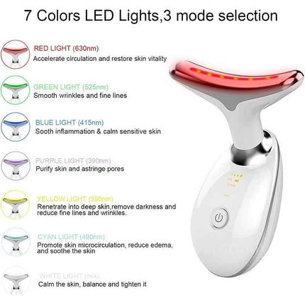 Masajeador Facial y Cuello LED con Microcorrientes EMS