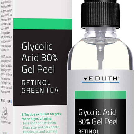 Peeling Facial Ácido Glicólico 30% con Retinol y Té Verde
