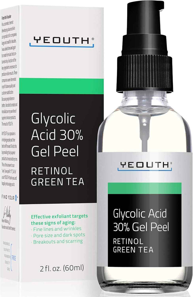 Peeling Facial Ácido Glicólico 30% con Retinol y Té Verde