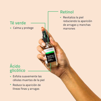 Peeling Facial Ácido Glicólico 30% con Retinol y Té Verde