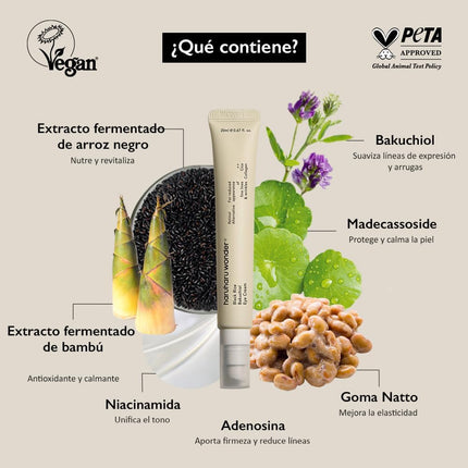 Wonder Black Rice Bakuchiol Eye Cream, Cuidado De Líneas Y Arrugas, 20 Ml