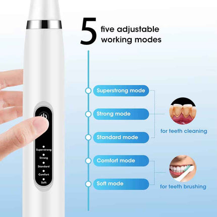 Limpiador Dental Electrico Recargable con Cinco Modos