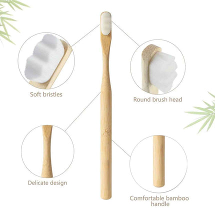 Bamboo Toothbrush Set 4Pcs Cerdas Extra Suaves