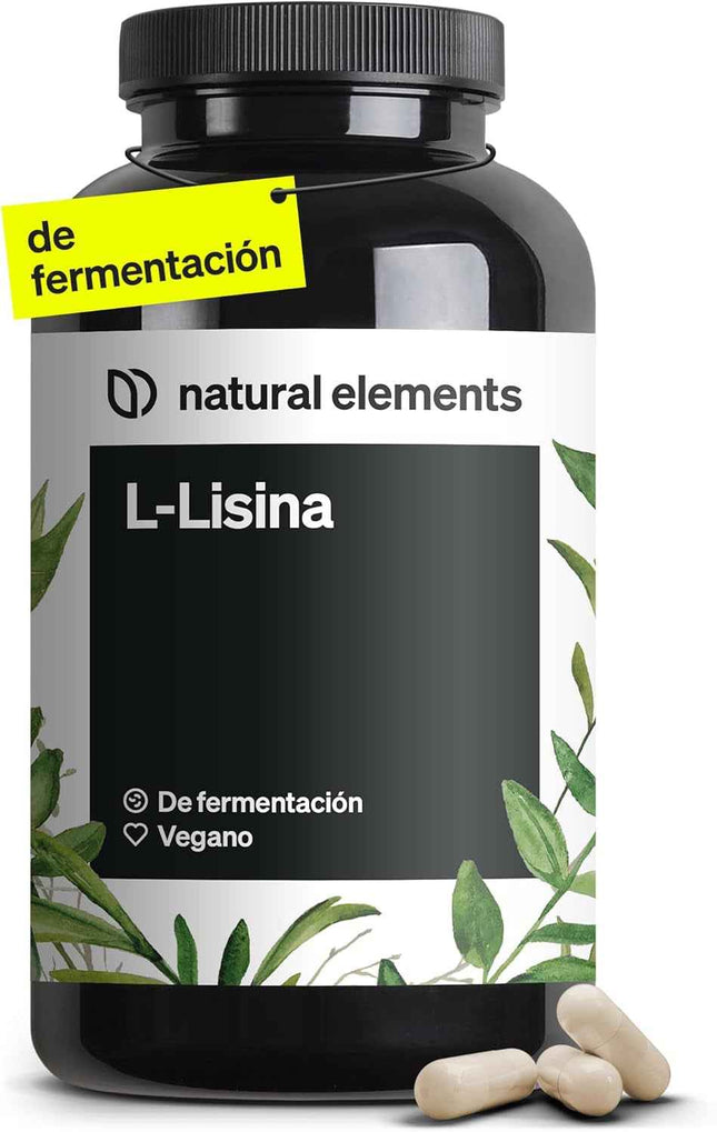 L-Lisina Vegana 1000 mg 365 Cápsulas Natural Elements