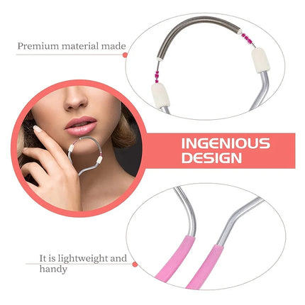 1Pcfacial Epilator for Women, Remove Unwanted Hair on Upper Lip, Chin, Face, Portable Handheld Spring Roller Epilator for Smooth