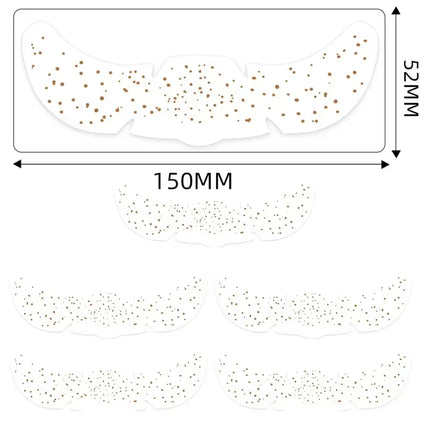 6Pcs Hot Stamping Freckles Makeup Patches Metallic Radiation Golden Silver Fake Freckles Temporary Tattoo Stickers Face Makeup