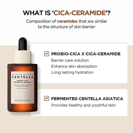Madagascar Centella Probio-Cica Intensive Ampoule detalle del envase abierto