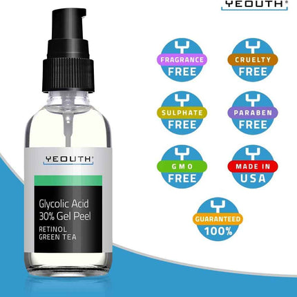 Peeling Facial Ácido Glicólico 30% con Retinol y Té Verde
