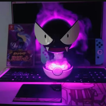 Anime Gastly Humidifier Pokemon Water Replenishing Spray Desktop Air Purifier LED Lamp Decorations Indoor Ambient Atomizer Gift﻿