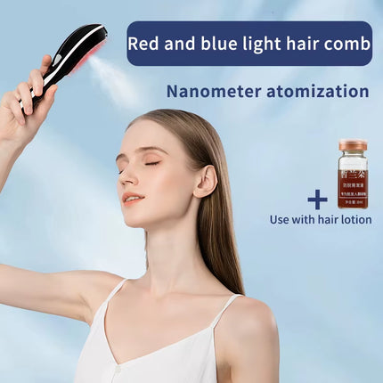 Electric Spray Massage Comb Hair Growth Vibration Head Massager Brush LED anti Hair Loss Scalp Liquid Medicine Atomizing Comb