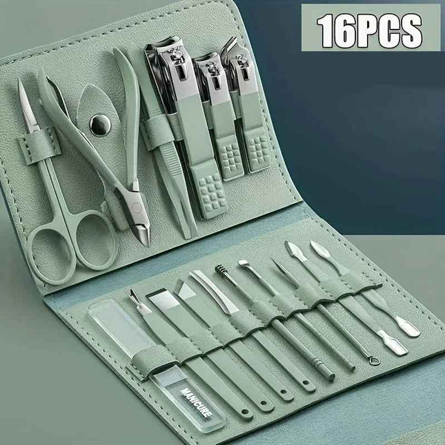 Nail Clippers Tool Set 16Pcs Manicura y Pedicura