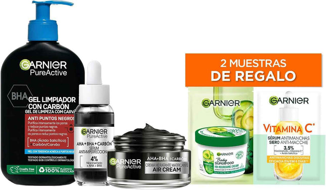 Garnier Pureactive Rutina anti Imperfecciones: Gel + Sérum + Crema