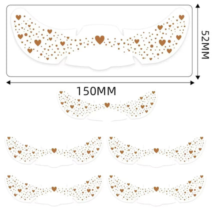 6Pcs Hot Stamping Freckles Makeup Patches Metallic Radiation Golden Silver Fake Freckles Temporary Tattoo Stickers Face Makeup