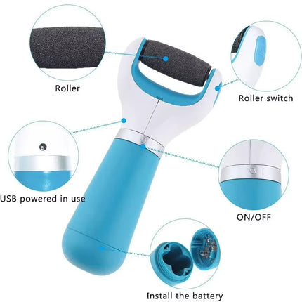 Electric Foot Care Machine Exfoliator Pedicure Tool Foot Grinding File Skin Care Device Foot Care Tool for Dead Skin Removal