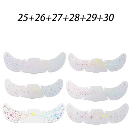 6Pcs Hot Stamping Freckles Makeup Patches Metallic Radiation Golden Silver Fake Freckles Temporary Tattoo Stickers Face Makeup