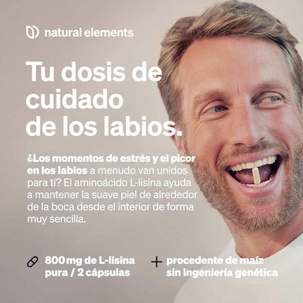 L-Lisina Vegana 1000 mg 365 Cápsulas Natural Elements