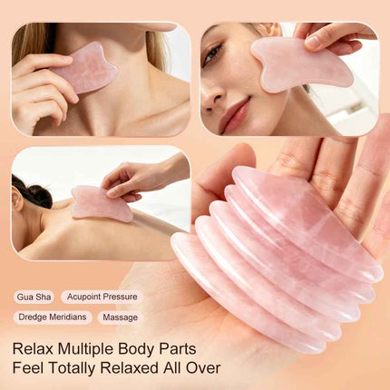 Gua Sha Facial Jade Natural para Masaje y Lifting