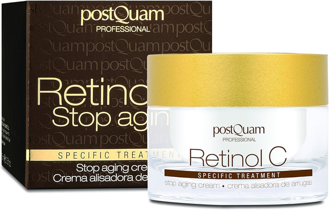 Postquam Retinol C | Crema Antirughe Con Retinolo E Vitamina C - Crema Antietà per Donne - 50Ml