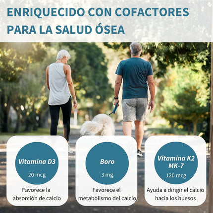 Igennus Calcio Y Magnesio De Algas De Alta Absorción, Con Vitamina D, K2 Y Boro, Etiqueta Limpia,Origen Vegetal,Complejo Mineral De Algas No Transgénicas,Soporte Huesos Y Dientes,Vegano,60 Comprimidos