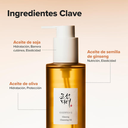 Beauty of Joseon Aceite Limpiador De Ginseng, Desmaquillante Resistente Al Agua Para Pieles Sensibles Con Tendencia Acneica. Cuidado De La Piel Coreano Para Hombres Y Mujeres, 210 Ml (7.1 Fl Oz)