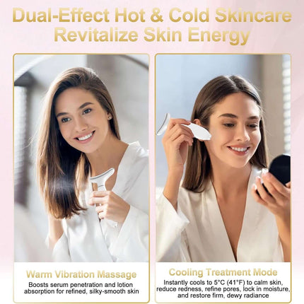 Masajeador Facial LED Antiarrugas — Vibración, Calor y Frío