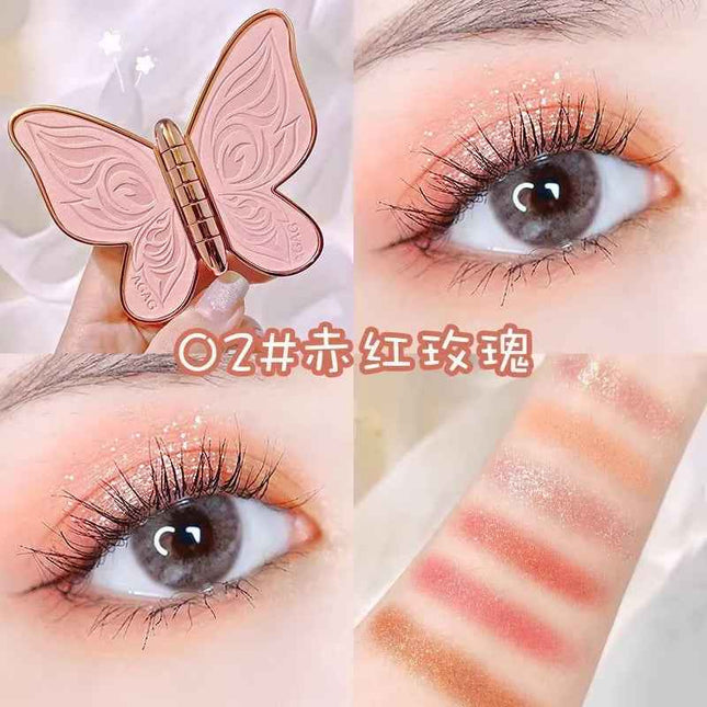 Paleta de Sombras 6 Colores Mate y Glitter