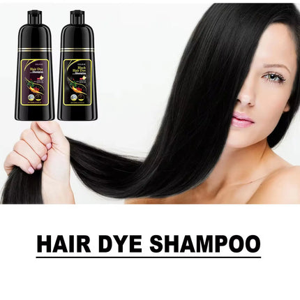 Black Hair Dye Shampoo 3 in 1 Growth Clean Hair Darkening Deep Nourishing Black Hair Dye Shampoo Natural Organic Herbal