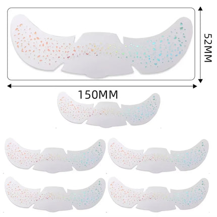 6Pcs Hot Stamping Freckles Makeup Patches Metallic Radiation Golden Silver Fake Freckles Temporary Tattoo Stickers Face Makeup