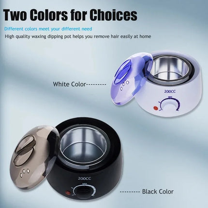 200Ml Hair Removal Tool Smart Warmer Wax Heater Hands Feet Epilator Depilatory Skin Care Paraffin Wax Machine Kit+Wax Beans