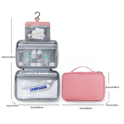 Waterproof Hanging Hook Toiletry Bag Large Folding Handbag Travel Makeup Cosmetic Razor Storage Organizer Case Bathroom Supplies