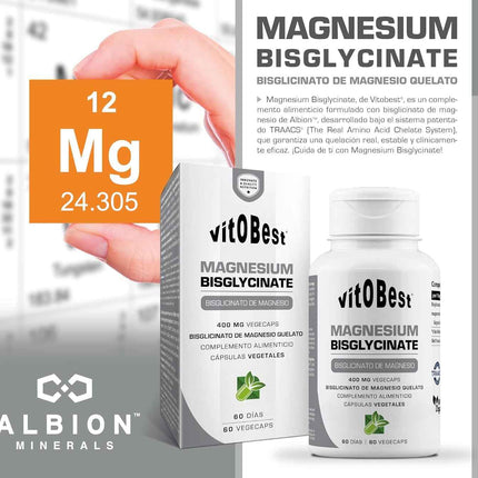 Bisglicinato de Magnesio Vitobest Albion 60 Cápsulas