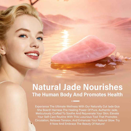 Gua Sha Facial Jade Natural para Masaje y Lifting