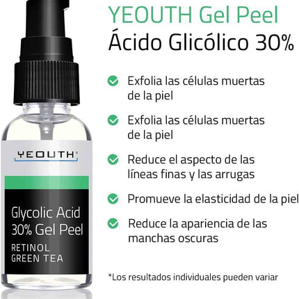Peeling Facial Ácido Glicólico 30% con Retinol y Té Verde