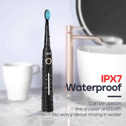 SEAGO SG 958 Electric Toothbrush con 10 Cabezales