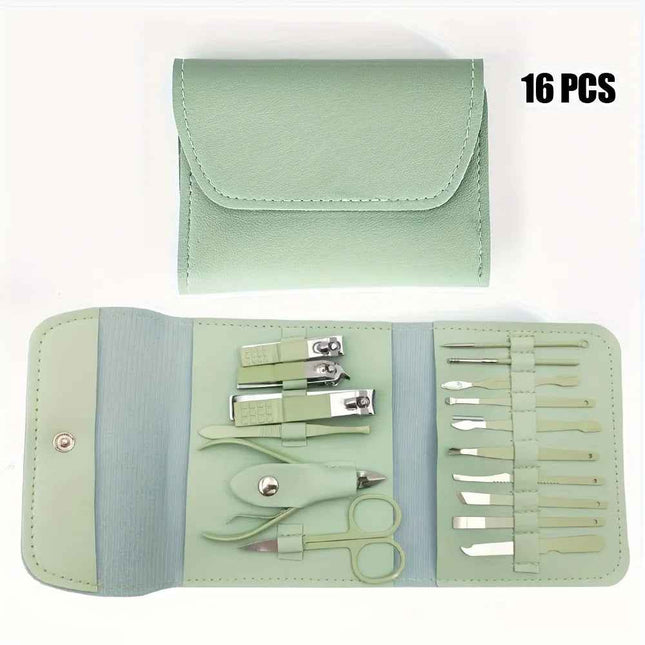 Nail Clippers Tool Set 16Pcs Manicura y Pedicura