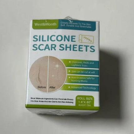 1 Roll Silicone Scar Sheets , 4Cmx150Cm Self-Adhesive Scar Cover Tape Reusable and Effective Skin Care Strips